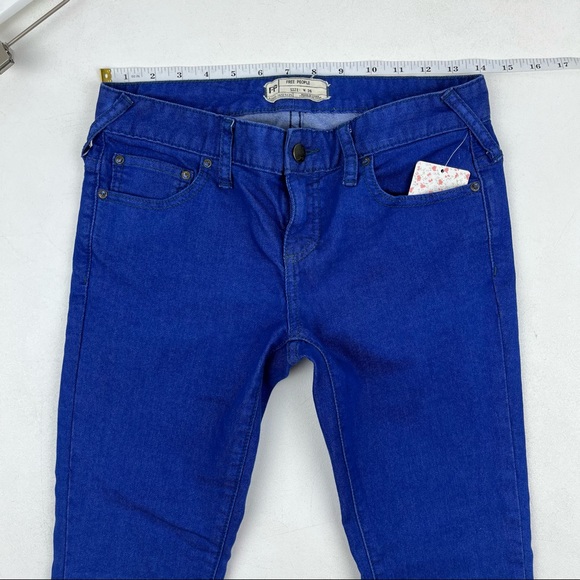Free People Electric Blue Ombre Skinny Jeans - Picture 3 of 9